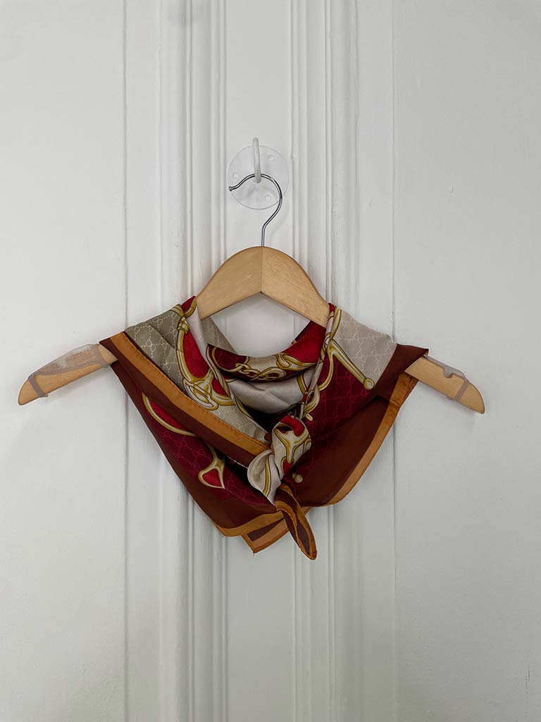 Malissa J Silk Feel Chain Neckerchief - Wine