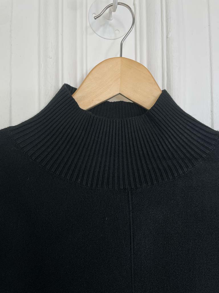 Faux Fur Boxy Knit - Black