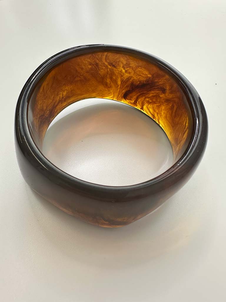 Vintage Cuff Bangle - Coffee