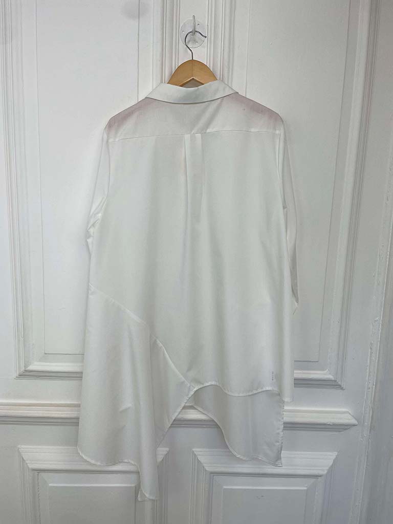 Malissa J Asymmetric A-Line Shirt - White