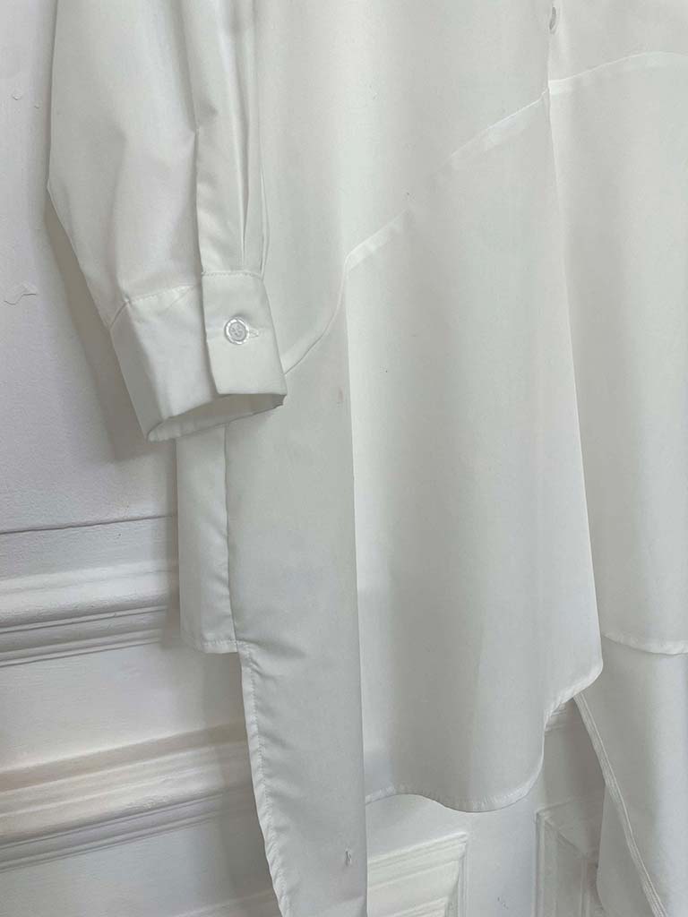 Malissa J Asymmetric A-Line Shirt - White