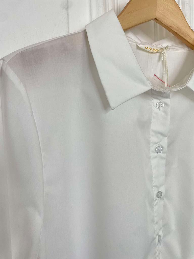 Malissa J Asymmetric A-Line Shirt - White