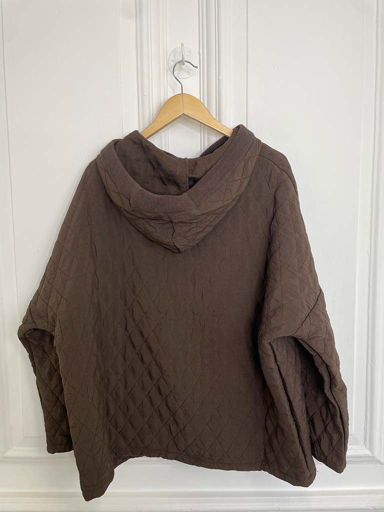 Quilted Hooded Jacket - Chocolate
