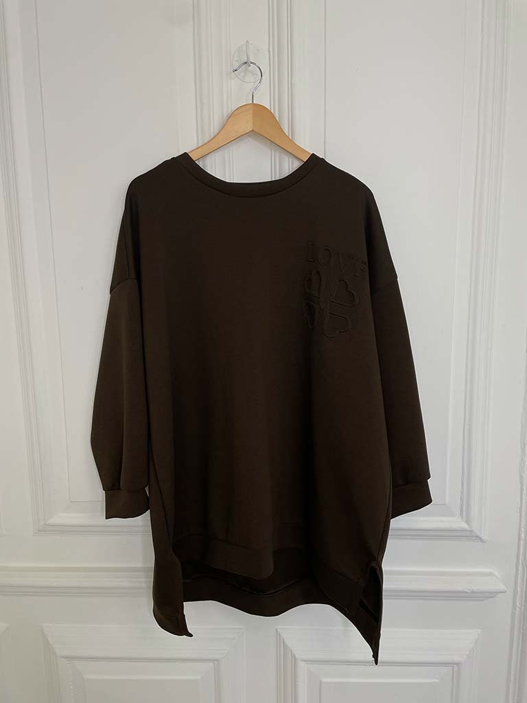 Love Sweatshirt -Chocolate
