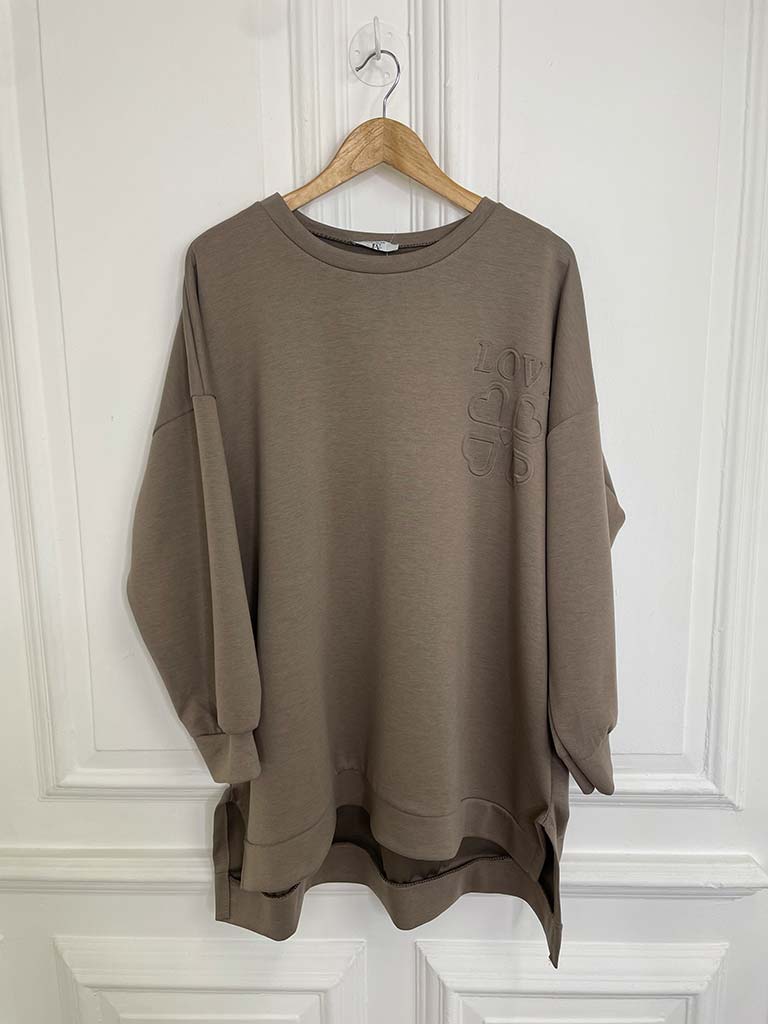 Love Sweatshirt - Mocha