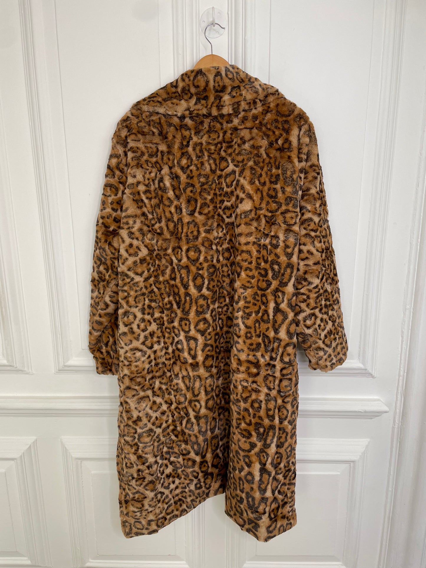 Leopard Faux Fur Long Coat