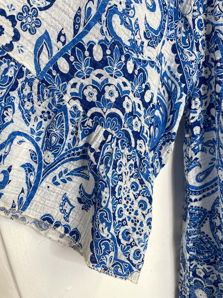 Paisley Cotton Sundress - Blue