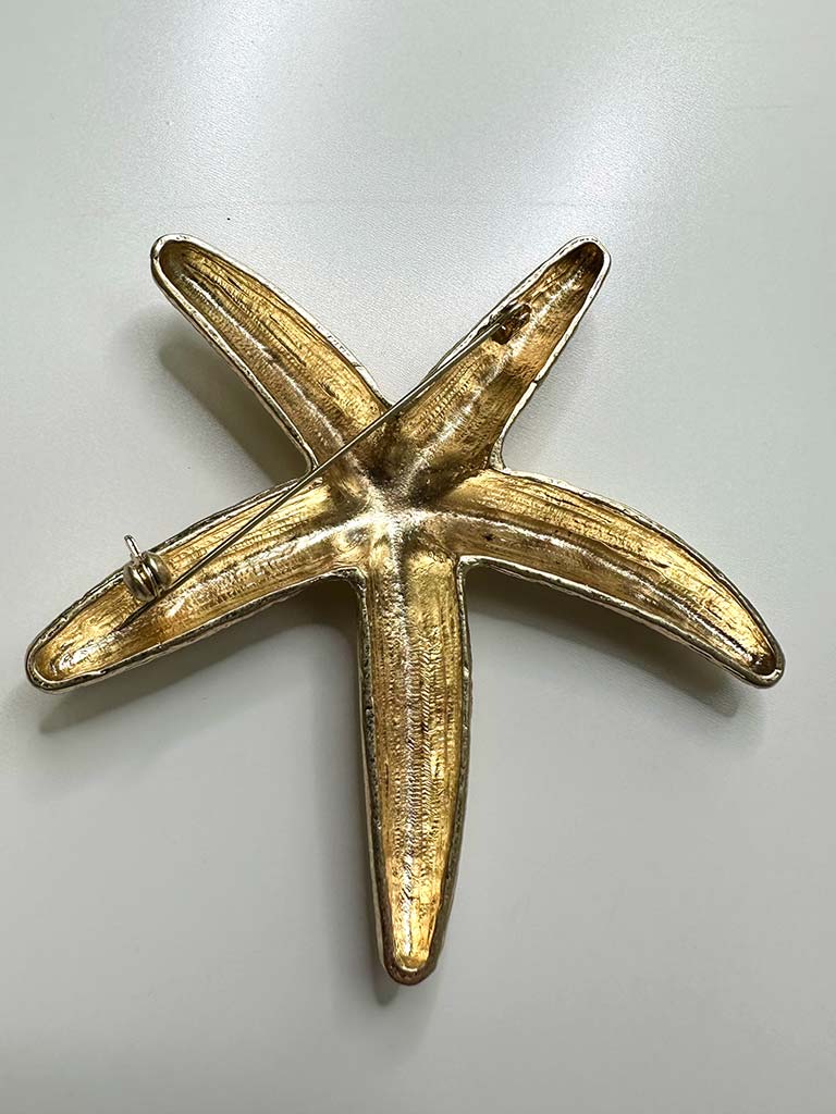Malissa J Starfish Brooch - Gold