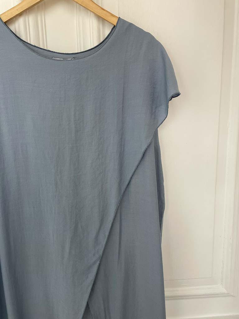 Drape Cross Over Co-ord - Denim