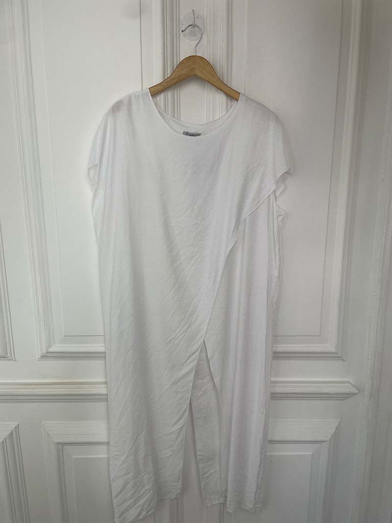 Drape Cross Over Co-ord - White