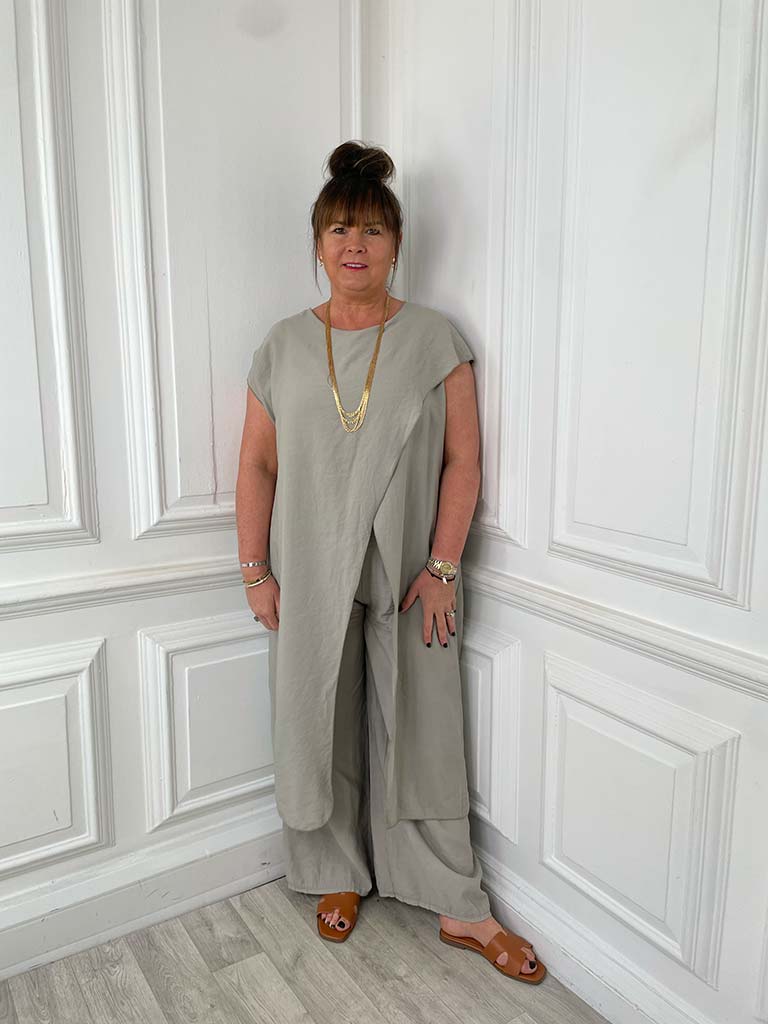 Drape Cross Over Co-ord - Mocha