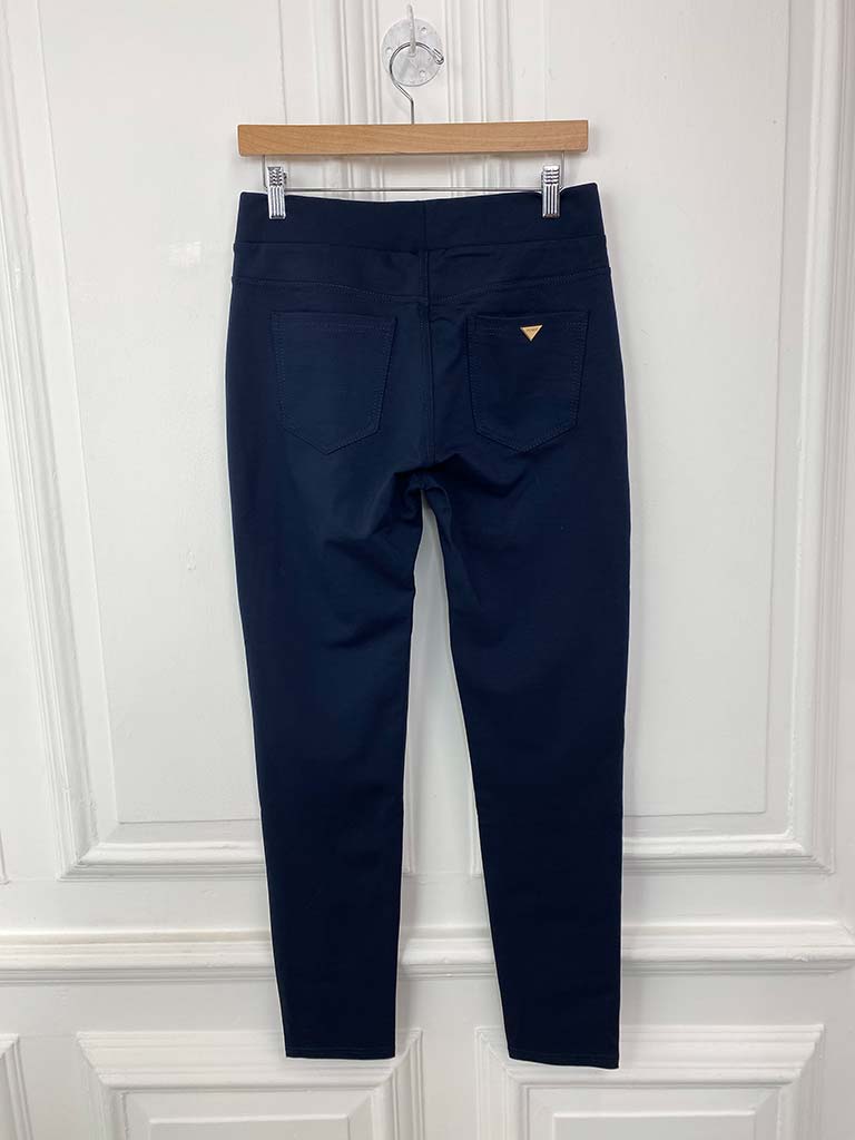 Stretchy High Waisted Jeggings - Navy