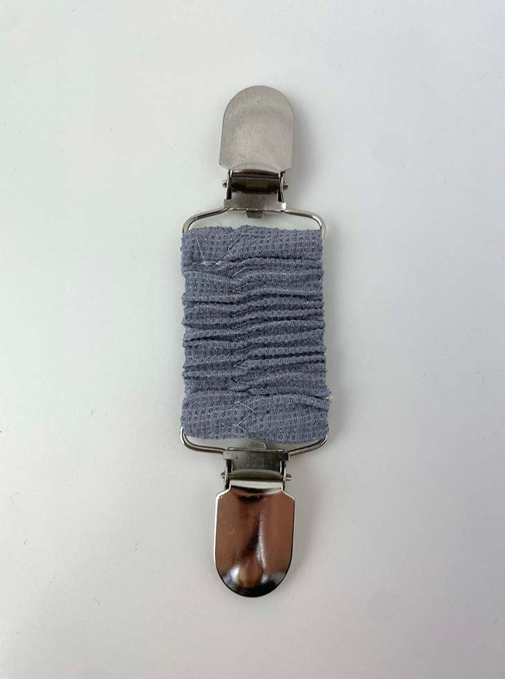 Elasticated Ruched Cinch Clip - Grey