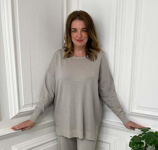 Malissa J Asymmetric Top - Ombré Patch Brown