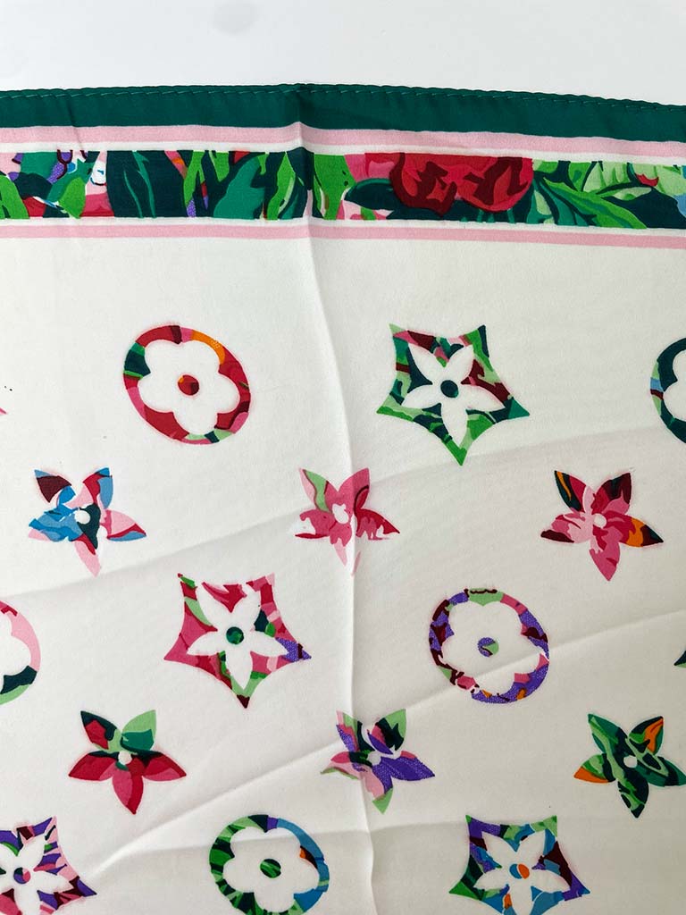 Tropical Deco Flower - White & Sea Green