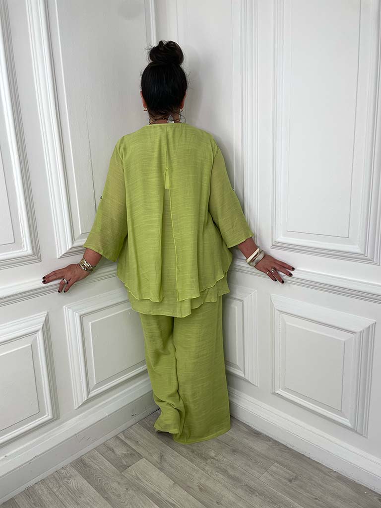 Boho Palazzo Co-ord - Kiwi