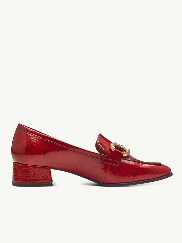Tamaris Snaffle Heeled Loafers - Ruby