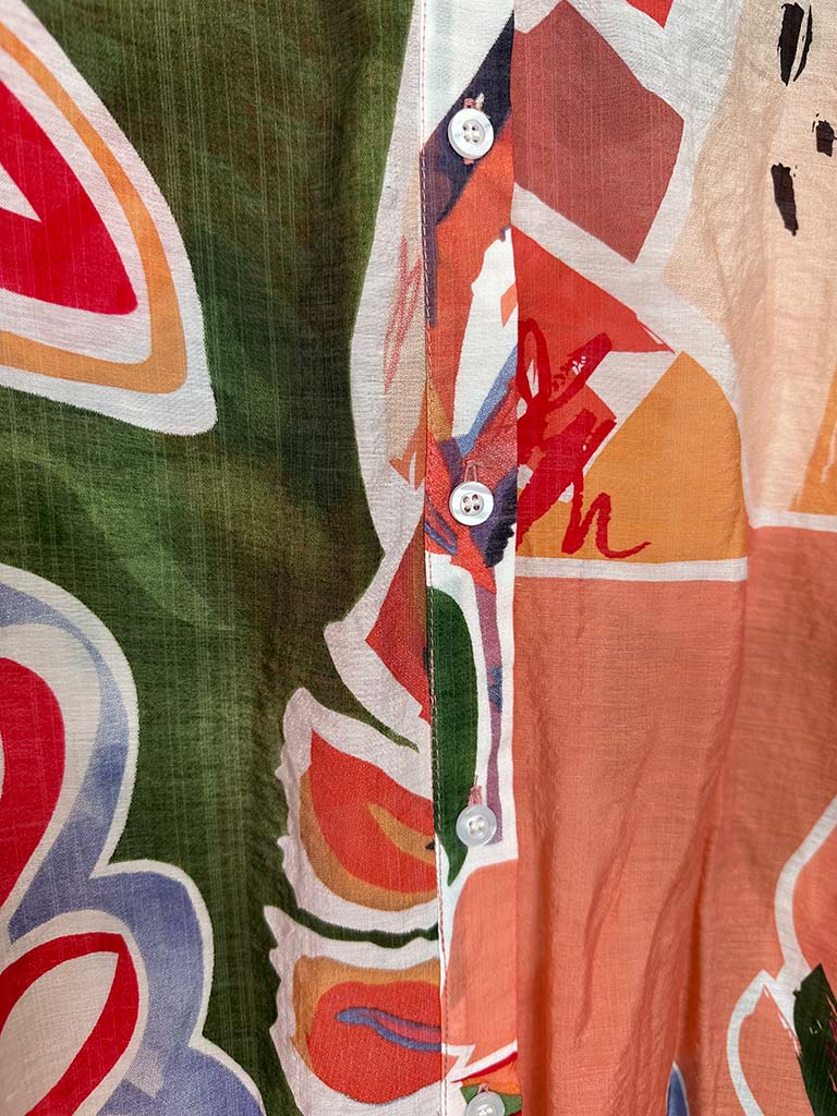 Passion Fruit Floral Shirt Tunic
