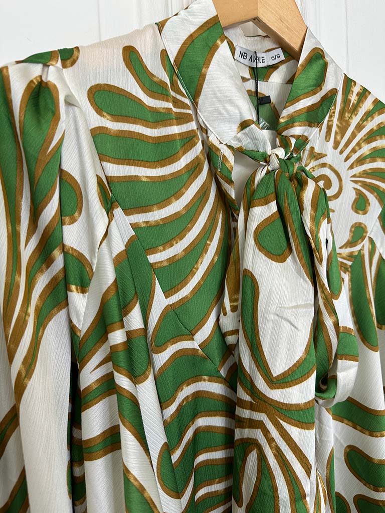 Pussybow Fan Print Co-ord