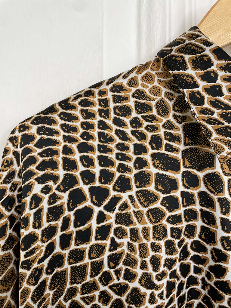 Malissa J Faux Fur Belted Cape - Stone