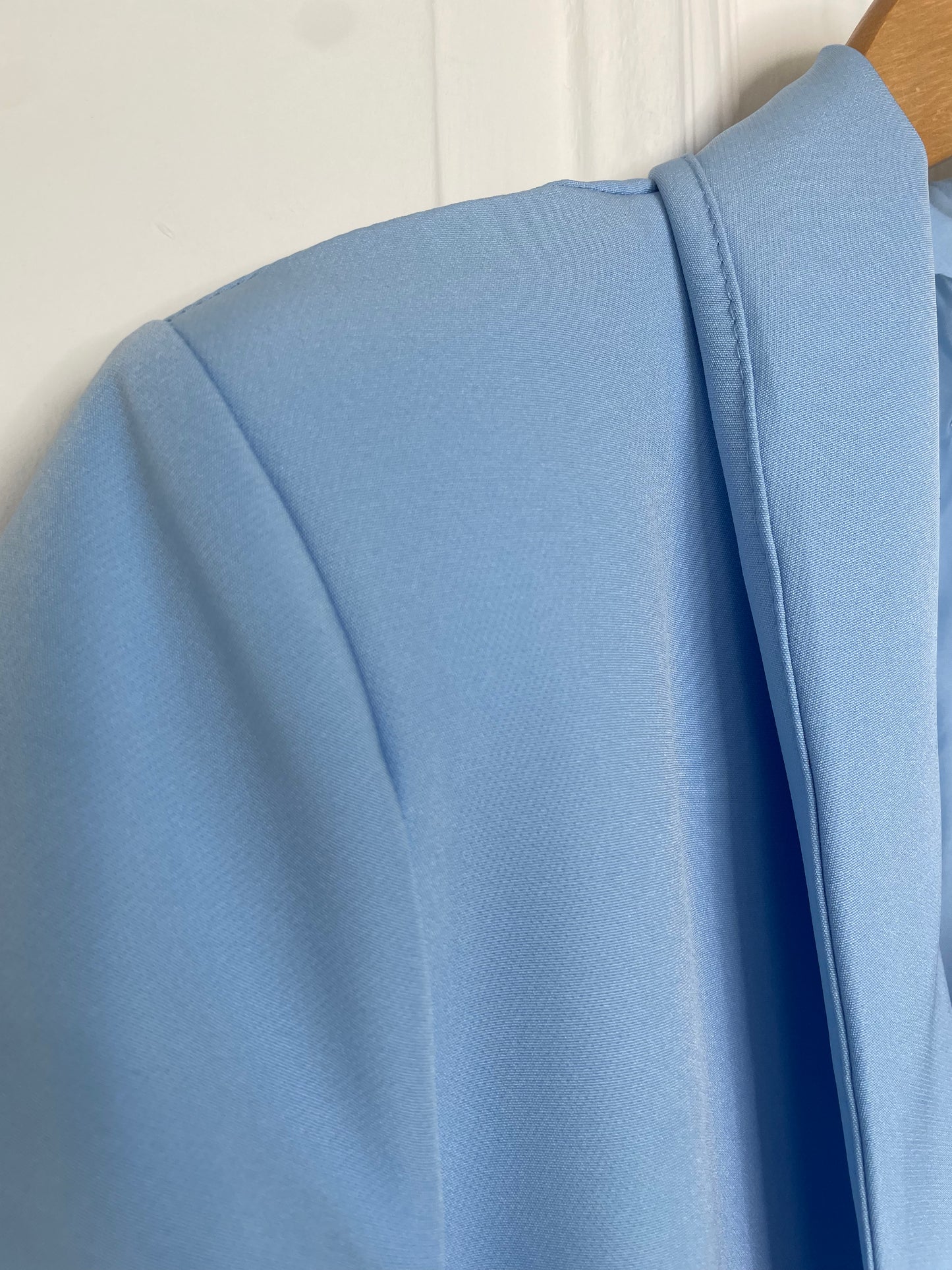 Ruched Sleeve Blazer - Sky