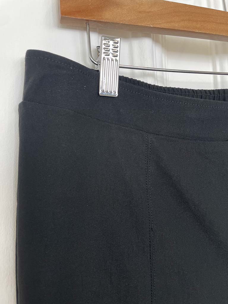 Split Front Trousers - Black