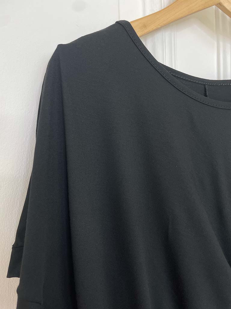 Relaxed Tie Tee - Black