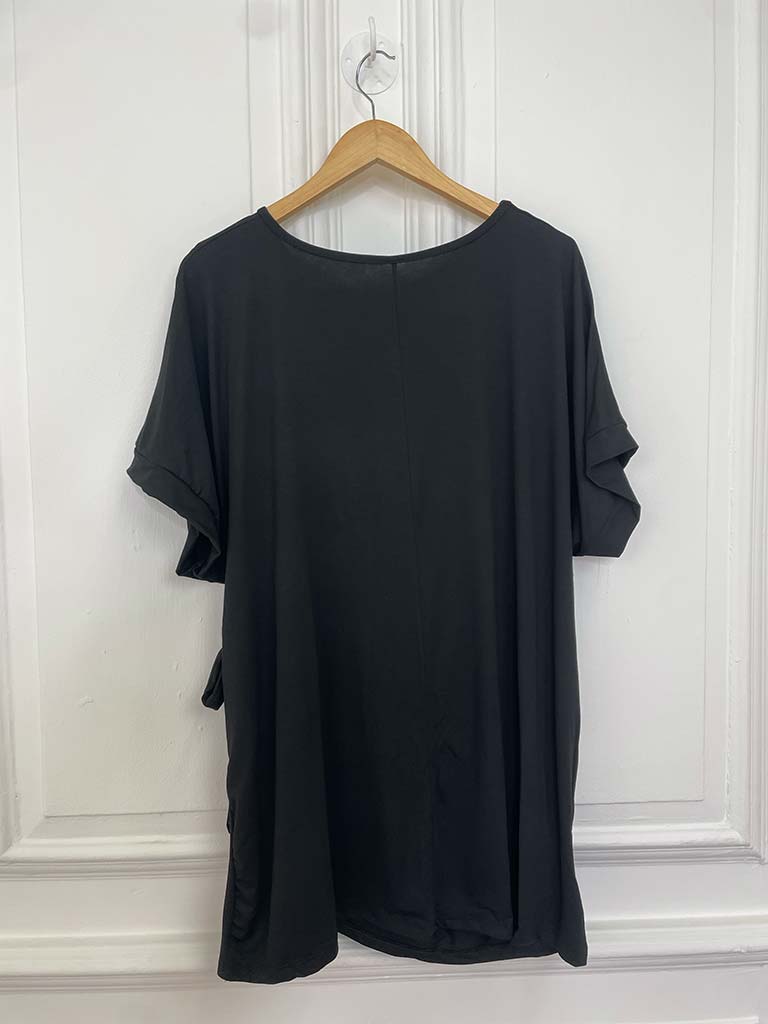 Relaxed Tie Tee - Black