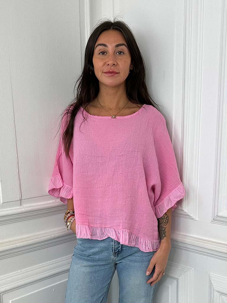 Cotton Frill Top - Sugar