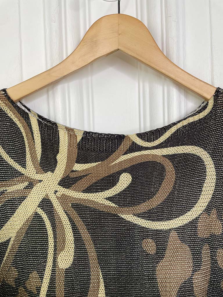 Sequin Batwing Top - Black