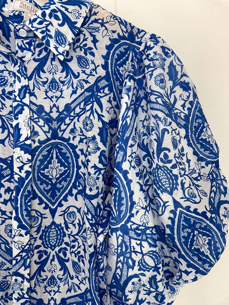 Puff Sleeve Floral Print Shirt