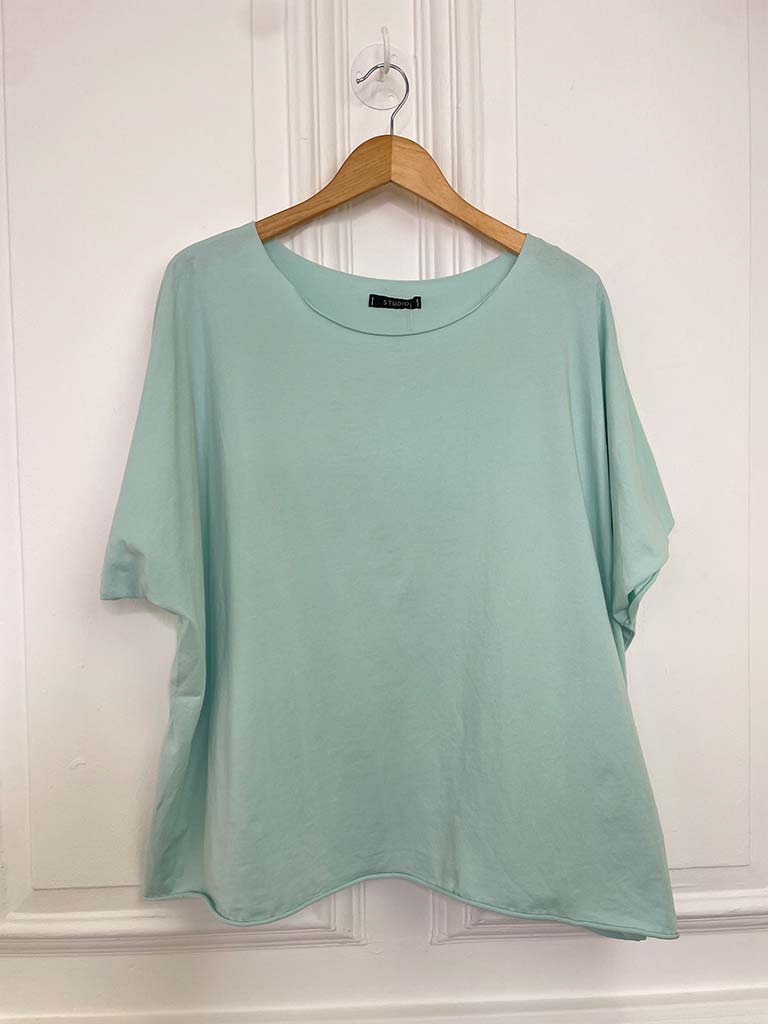 Raw Edge Basic T-Shirt - Mint