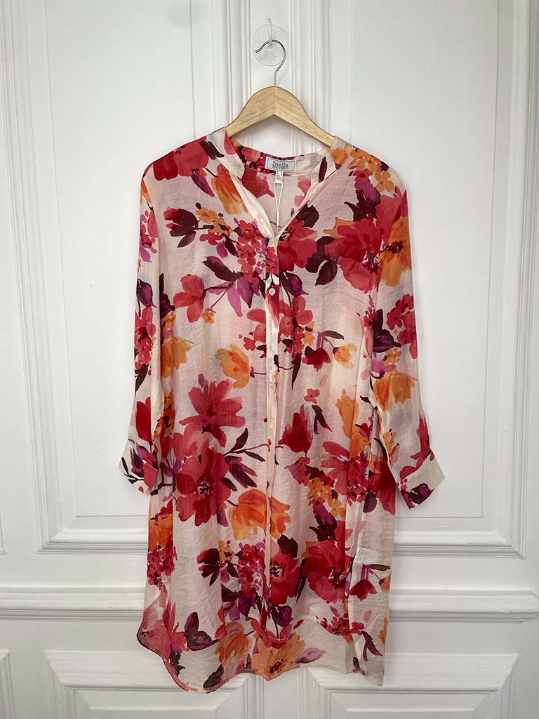 Watercolour Floral Shirt Tunic