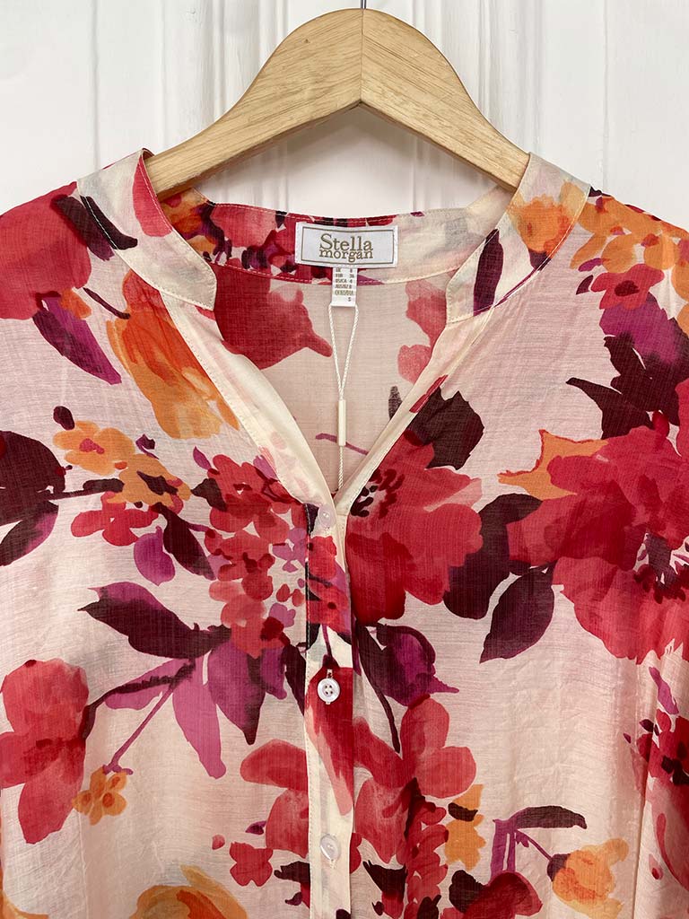 Watercolour Floral Shirt Tunic