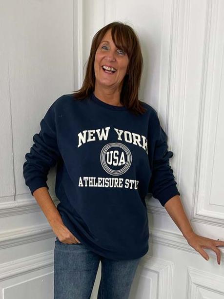 New York Slouchy Sweatshirt Navy Chester Boutique