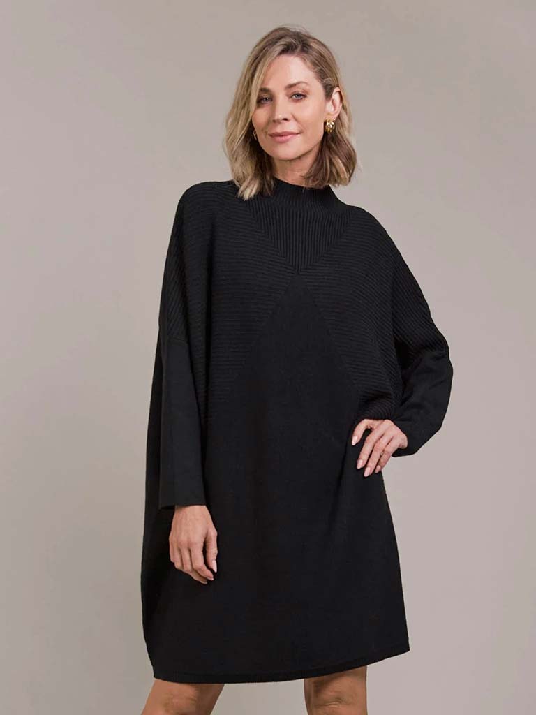 Eb&Ive Palmer Oversize Knit Tunic - Black