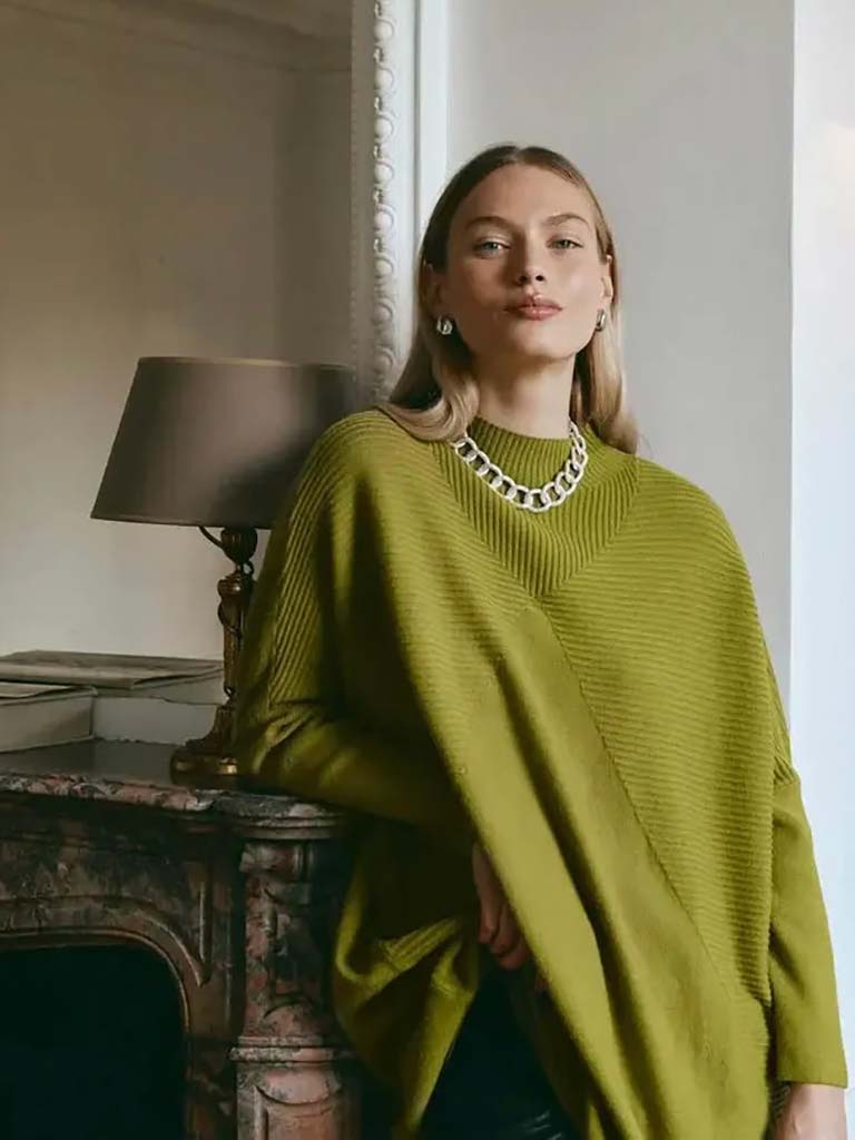 Eb&Ive Palmer Oversize Knit Tunic - Chartreuse