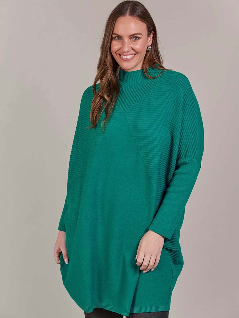 Eb&Ive Palmer Oversize Knit Tunic - Teal