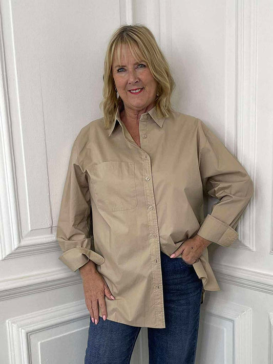 Cotton Pocket Shirt - Sand