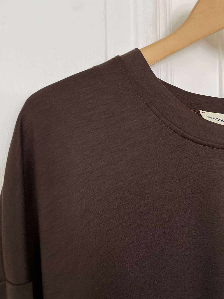 Scuba Sweat Top- Chocolate