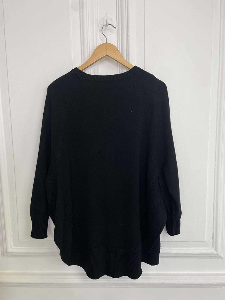 Scooped Pocket Knit - Black