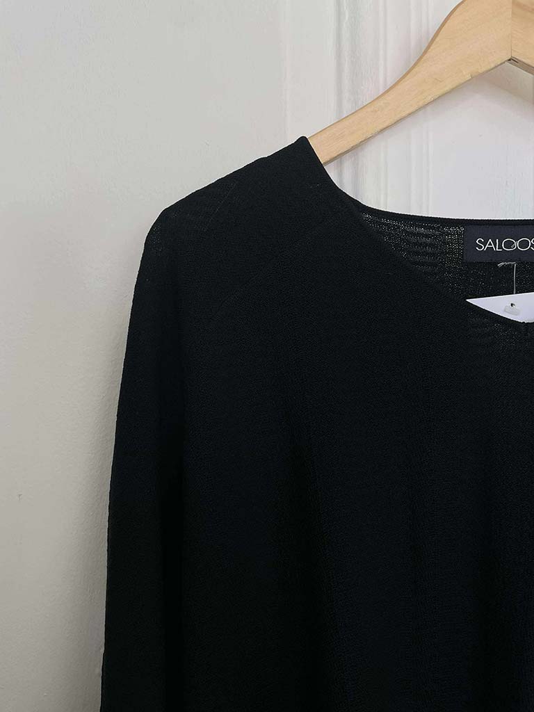 Textured Batwing Knit - Black