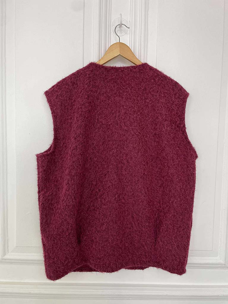 Boucle Waistcoat - Mulberry