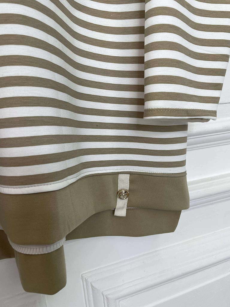 Stripe Sweat Top - Sand