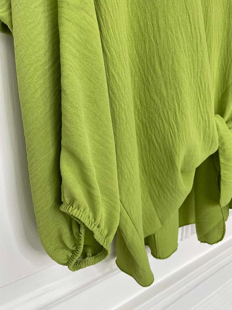 Tie Front Top - Avocado