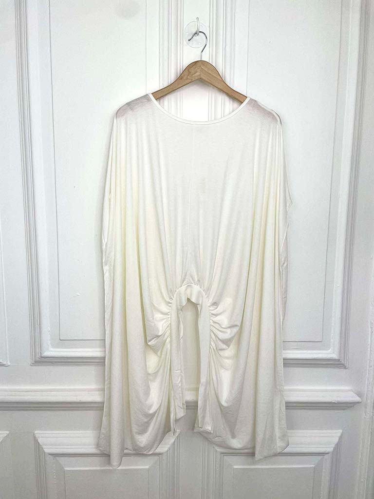 Malissa J Scooped Ruched Top - Warm White