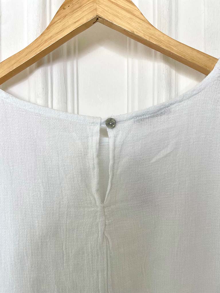 Cotton Frill Top - White