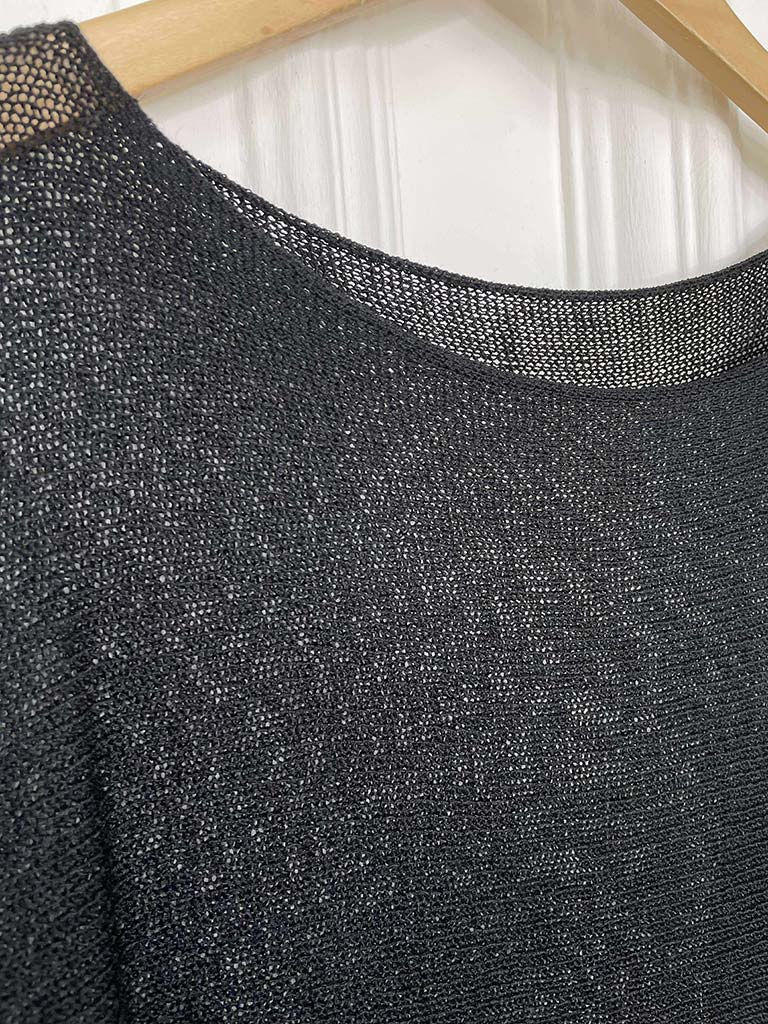 Boxy Fine Knit - Black