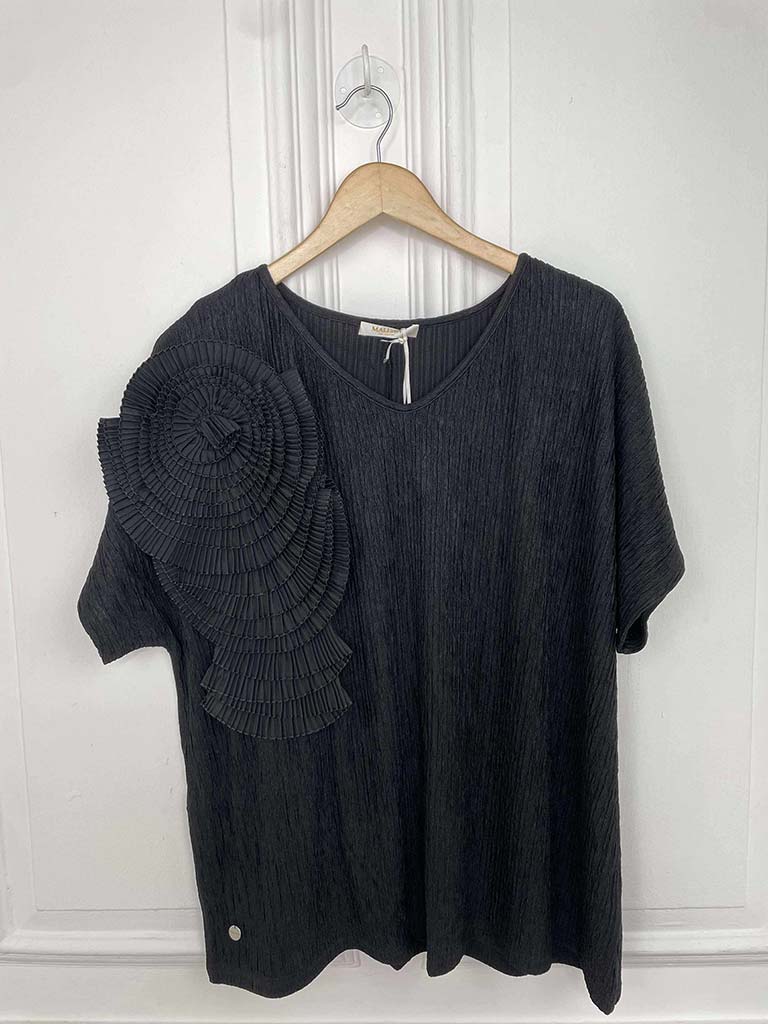 Malissa Corsage Top - Black