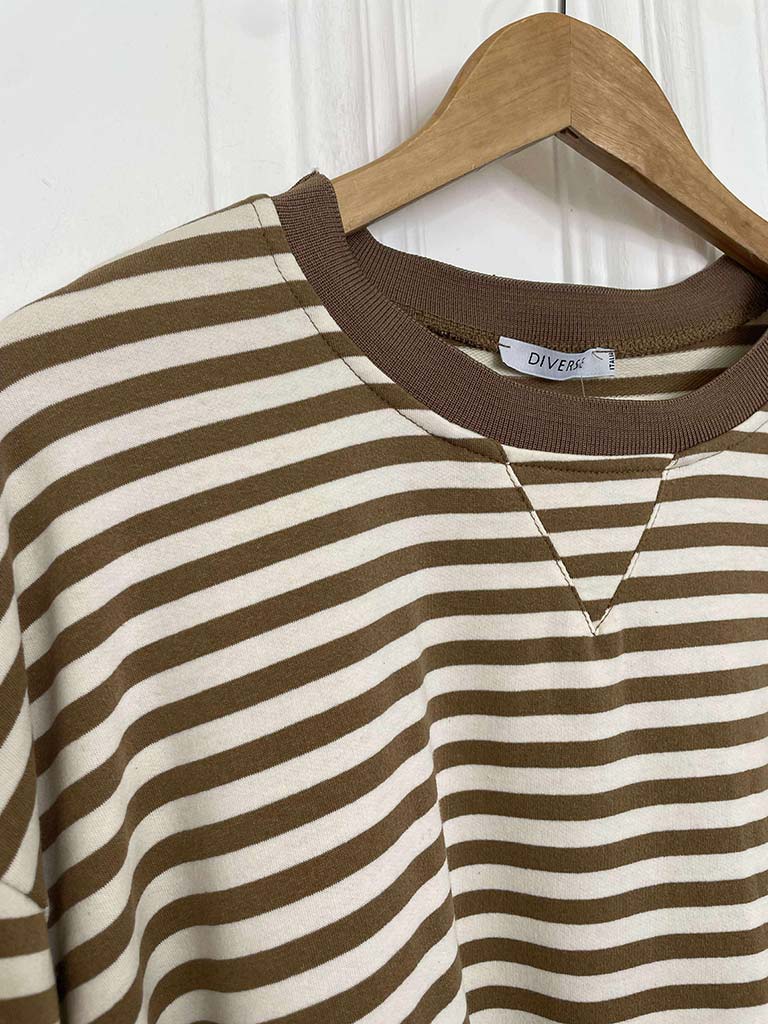 Breton Stripe Top - Camel